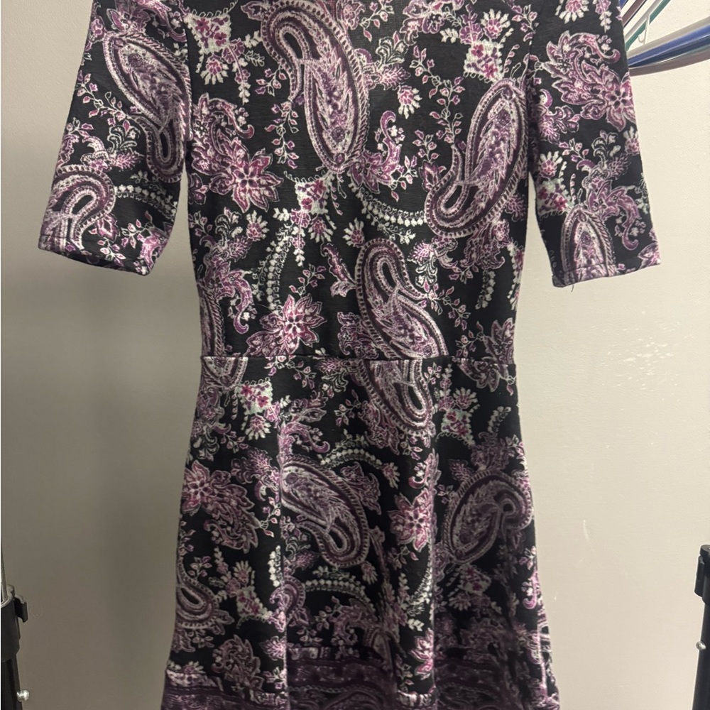 Elegant Paisley Print Dress